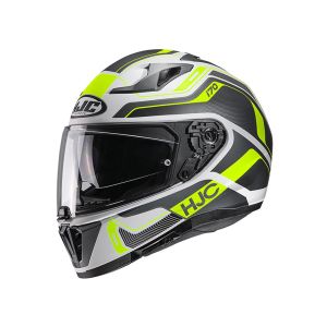 HJC i70 Lonex MC3HSF Full-Face Helmet (grey matt / green / white)