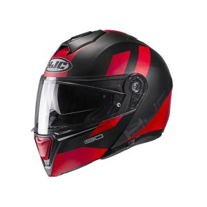 HJC i90 Syrex MC1SF Flip-Up Helmet (matt black / red)