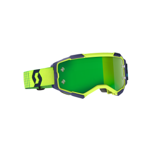 Scott Fury Motorcycle Goggles (mirrored | blue / yellow / green)
