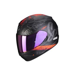Scorpion Exo-390 iGhost Full-Face Helmet (matt black / silver / red)