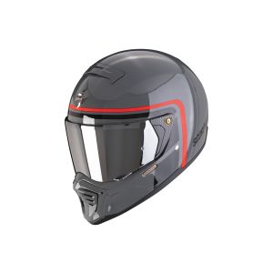 Scorpion Exo-HX1 Nostalgia Streetfighter Motorcycle Helmet (grey / black / red)