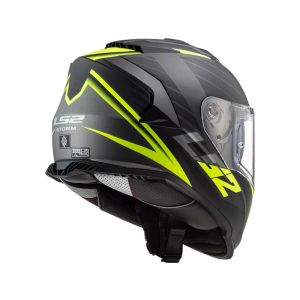 LS2 FF800 Storm Nerve Motorcycle Helmet (matt black / yellow)