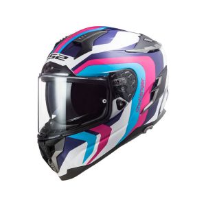 LS2 FF327 Challenger Galactic Full-Face Helmet (white / blue / pink)