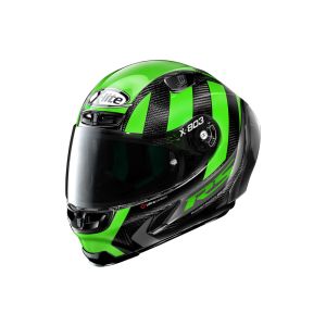 X-Lite X-803 RS Ultra Carbon Wheelie Motorcycle Helmet (green / black / carbon)