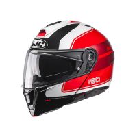HJC i90 Wasco MC1 Flip-Up Helmet (matt black / red / white)