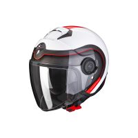 Scorpion Exo-City Roll Jet Helmet (white / black / red)