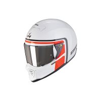 Scorpion Exo-HX1 Nostalgia Streetfighter Motorcycle Helmet (white / red / black)