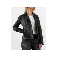 rokker Bonny Leather Motorcycle Jacket Women (black)
