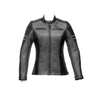 Rusty Stitches Joyce Leather Motorcycle Jacket incl. outer packaging (black)